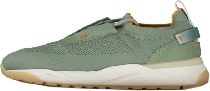 SANTONI Lage Sneakers Heren 21601 Innova Maat: 41 5 Materiaal: Textiel Kleur: Groen