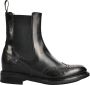 Santoni Italiaanse leren enkellaarzen Beatles stijl Black Dames - Thumbnail 1