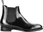 Santoni Italiaanse Leren Enkellaarzen Beatles Stijl Black Dames - Thumbnail 1