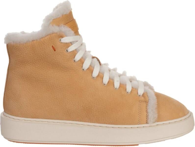 Santoni Italiaanse leren sneakers