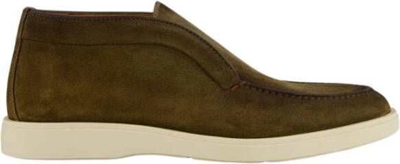 Santoni Khaki Suede Desert Boots