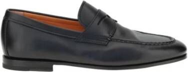 Santoni Klassieke leren loafers met zichtbare stiksels - Foto 1