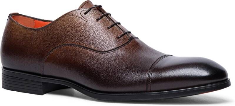 Santoni Klassieke Leren Oxford Schoenen Brown Heren