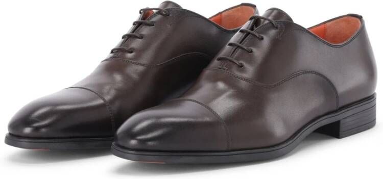 Santoni Klassieke leren veterschoenen