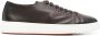 Santoni Koffiebruine Vetersneaker - Thumbnail 1
