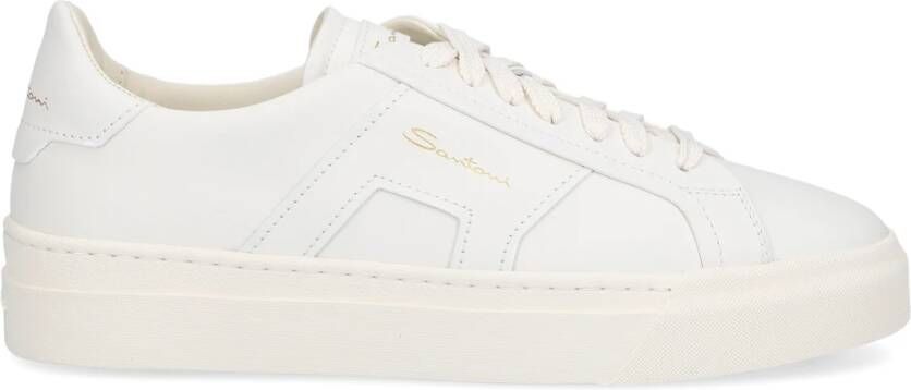 Santoni Lage sneakers met dubbele gesp Wit Dames