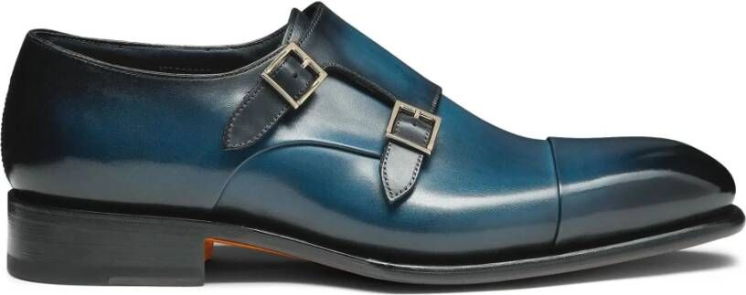 Santoni Leren schoenen met dubbele gesp