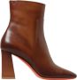 Santoni Leren Enkellaarsjes met Blokhak - Thumbnail 1