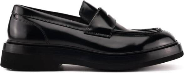 Santoni Leren Loafers met Lakleer