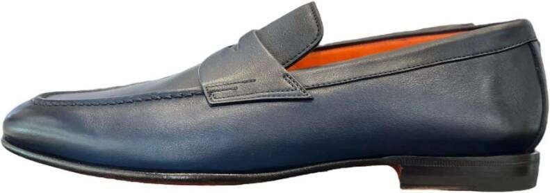 Santoni Leren loafers voor heren