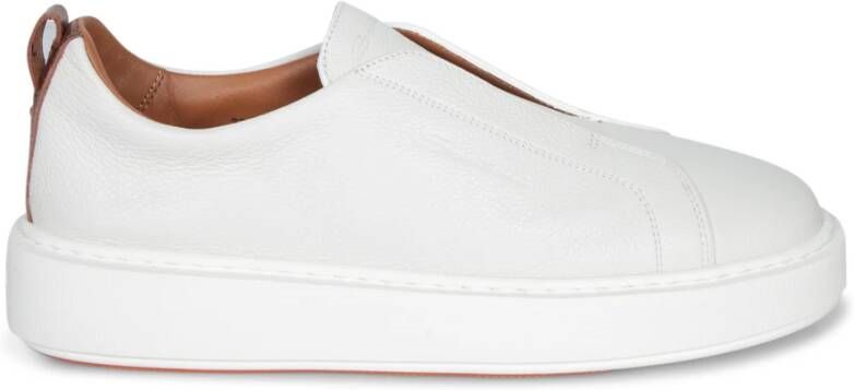 Santoni Leren Slip-On Sneakers