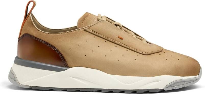Santoni Leren sneaker voor heren