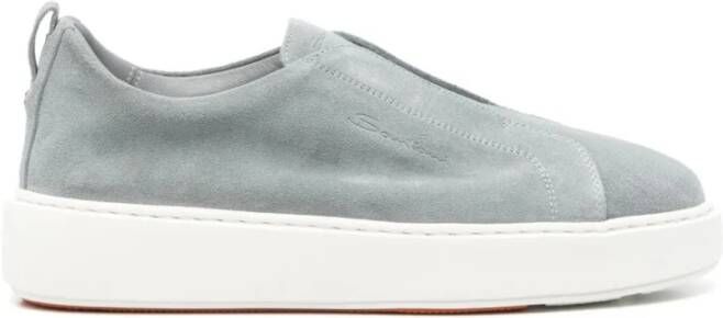 Santoni Leren Sneakers Italiaanse Schoenen
