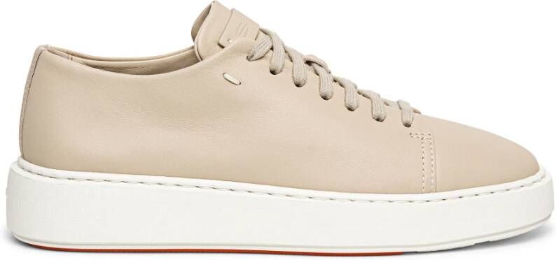 Santoni Low-Top Sneakers Women?s leather sneaker in wit