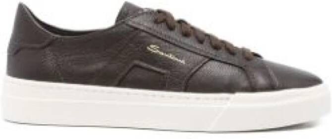 Santoni Leren Veterschoenen