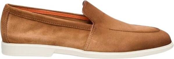 Santoni Lichtbruine Loafer voor Heren