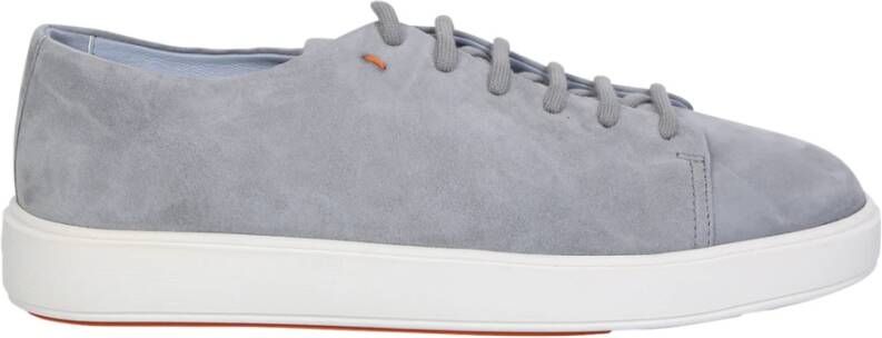 Santoni Luxe Leren Sneakers Grijs Heren