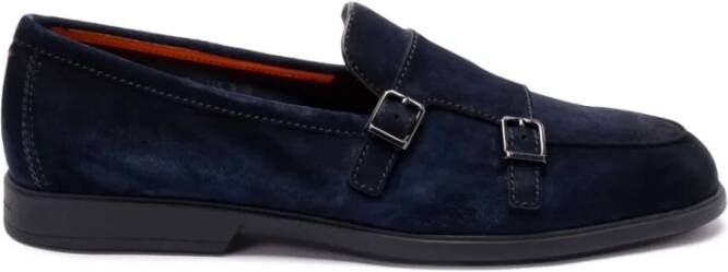 Santoni Heren dubbele gesp loafer