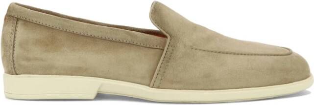 SANTONI Loafers Heren Malibu Maat: 8 5 Materiaal: Suède Kleur: Beige