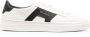 Santoni Witte Lage Sneakers van Leer met Dubbele Gesp Detail White Heren - Thumbnail 8