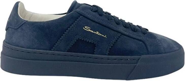Santoni Stijlvolle Sneakers voor Mannen Blue Heren