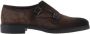 SANTONI Nette Schoenen Heren Sue 2gespschoen Maat: 7 5 Materiaal: Suède Kleur: Bruin - Thumbnail 2