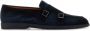 Santoni Midnight Blue Suede Pura Loafers - Thumbnail 1