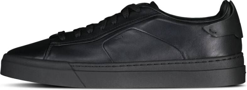 Santoni Moderne Leren Sneakers Black Heren