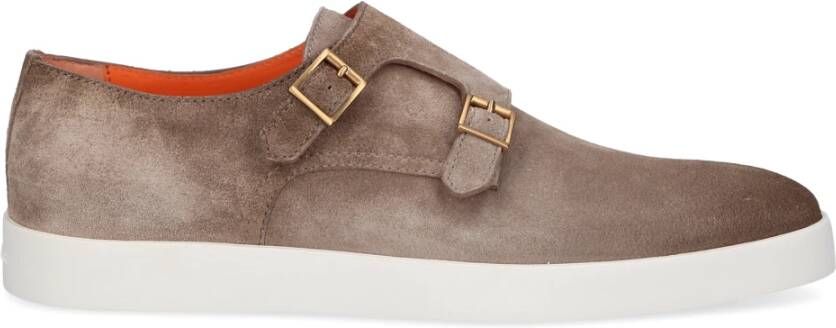 Santoni Monk Schoenen 17832 Suède Beige Heren