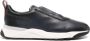 Santoni Navy Blauwe Leren Sneakers - Thumbnail 1