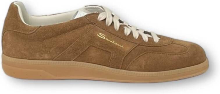 Santoni Olympische Sneakers voor Mannen Brown Heren