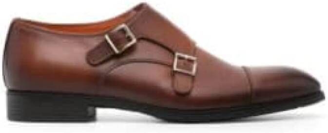 Santoni Ombré-effect monnik schoenen Brown Heren