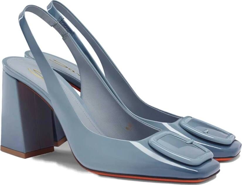 Santoni Peaches Slingback Sandalen Blue Dames