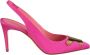 Santoni Elegante Grosgrain Slingback Pumps Paars Dames - Thumbnail 1