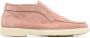 Santoni Roze Leren Loafers voor Vrouwen Pink Dames - Thumbnail 1