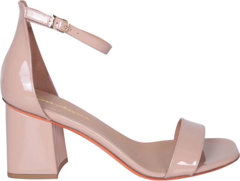 Santoni Roze Leren Sandalen voor Vrouwen