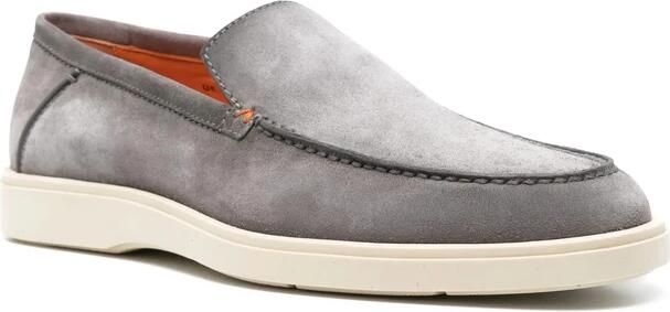 Santoni Almond-toe Suede Loafers - Foto 2