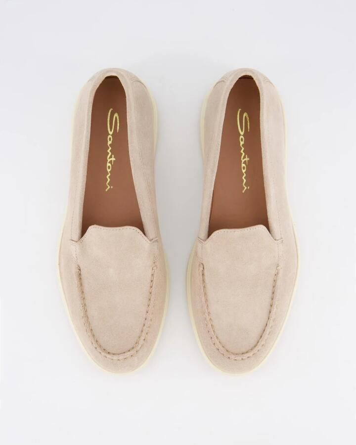 Santoni Beige Mocassin Schoenen voor Dames - Foto 3