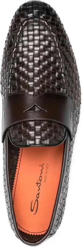 Santoni Bruin Leren Instapmodel A del Teen Schoenen