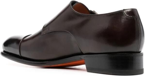 Santoni Bruine leren kalfsleren laarzen - Foto 3