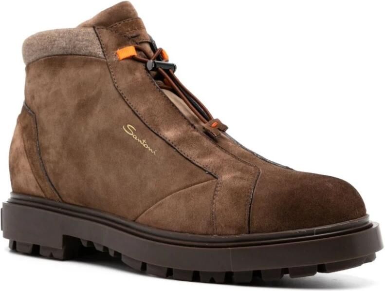 Santoni Bruine Suède Enkellaarzen - Foto 2