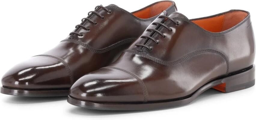SANTONI Nette Schoenen Heren 18883 Lakleer Bruin