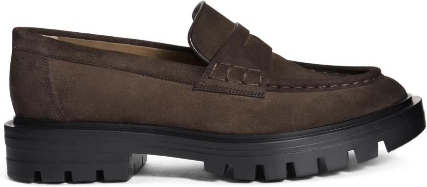 Santoni Carlos Suede Penny Loafer