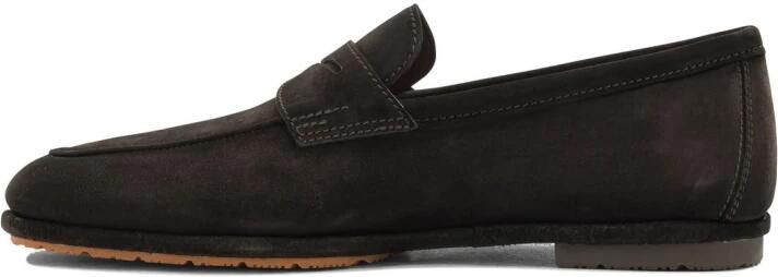 Santoni Carlos Suede Penny Loafers