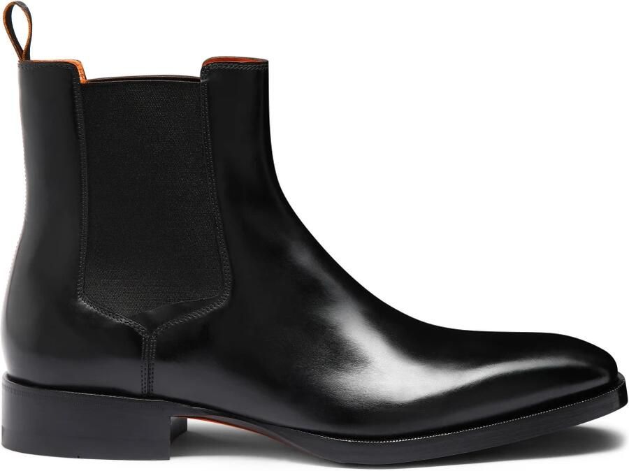 Santoni Chelsea Boot van Gepolijst Leer