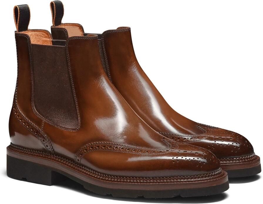 Santoni Chelsea Brogue Boot - Foto 4