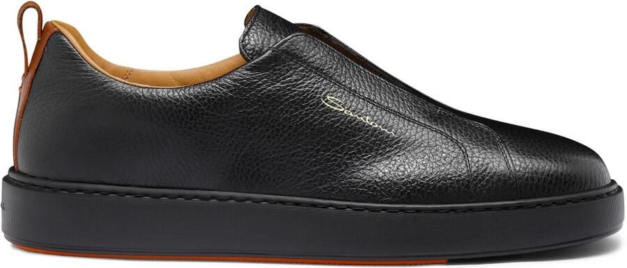 Santoni Zwarte Sneakers Luxe Comfort Stijl Black Heren