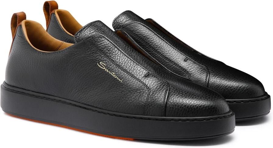 Santoni Zwarte Sneakers Luxe Comfort Stijl Black Heren - Foto 5