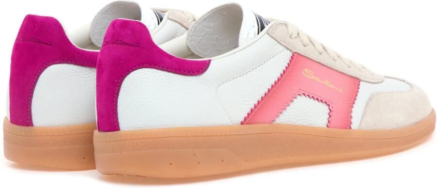 SANTONI Lage Sneakers Dames Dbs Olympi Suède Wit - Foto 5