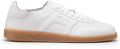 SANTONI Lage Sneakers Heren Oly Cube Leer Wit - Wit